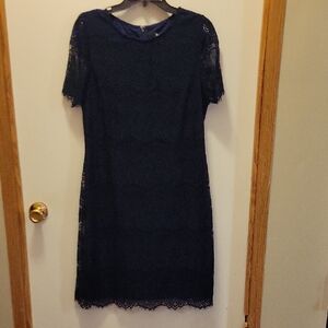 Kensie Midnight Blue Lace Midi Dress